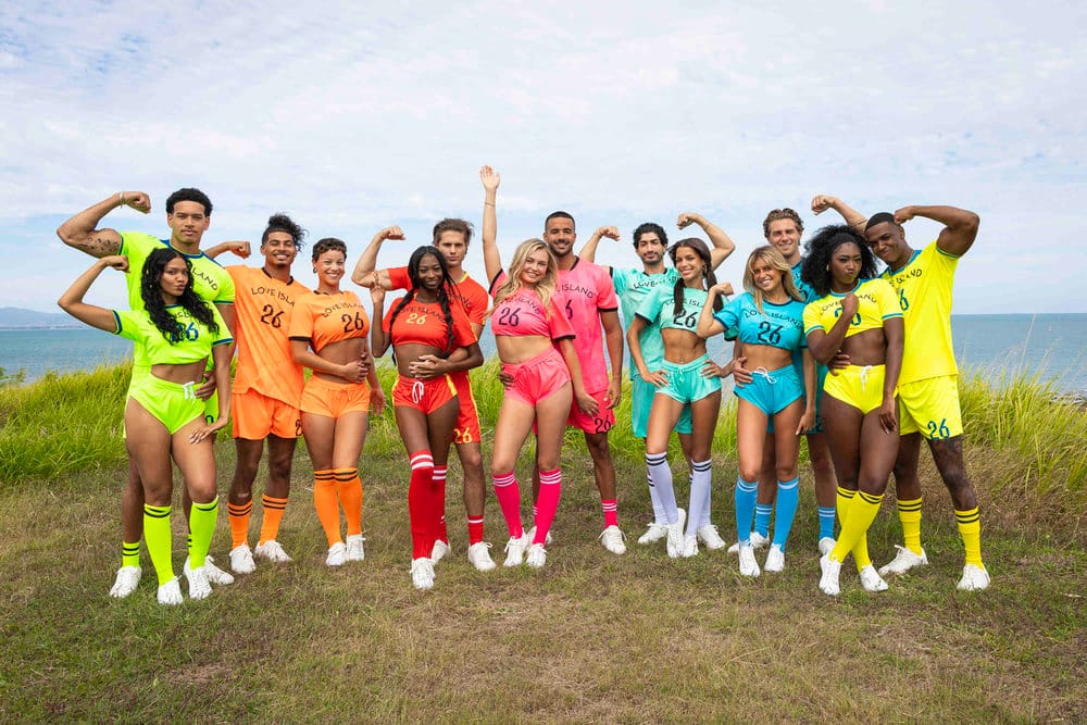 LOVE ISLAND USA -- "Week 3 " Episode TBD -- Pictured: (l-r) Corbin Mims, Melanie Moreno, Sincere Nicholas Rhea, Sol Dean, Trinity Celeste Tatum, Bryce Alakai Dettloff, Jen Terry, Gabriel Vianna Vasconcelos, Kayda Reese Bosse, Zacharias Georgiou, Mackenzie "Kenzie" Brooke Annis, Caleb McDaniel, Aniya Harvey, Kuman Dameon Chandler, --